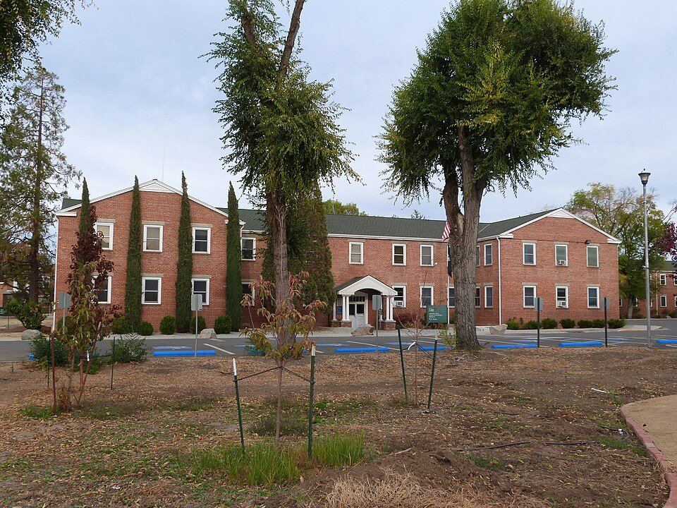 Historic Camp White hospital administration building in White City, Oregon